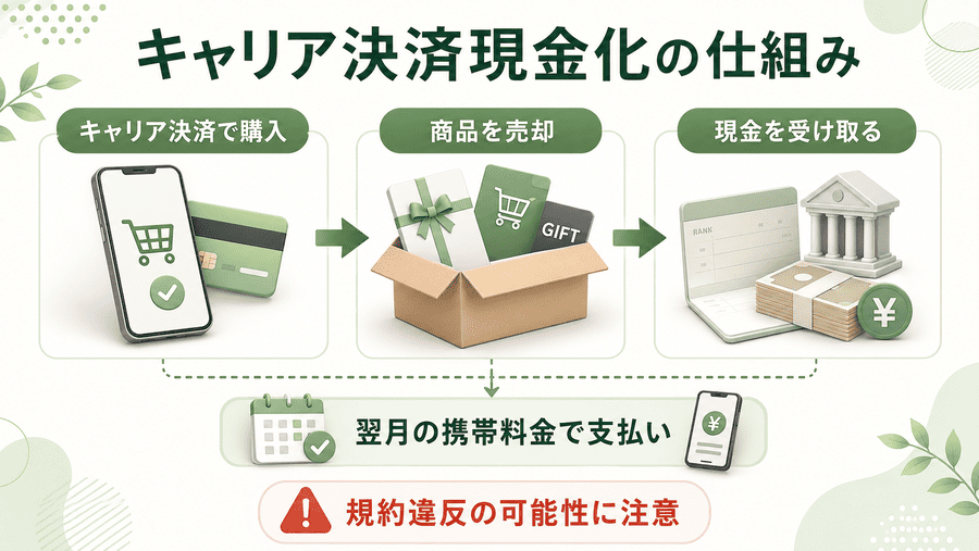 キャリア決済現金化とは？仕組みをわかりやすく解説